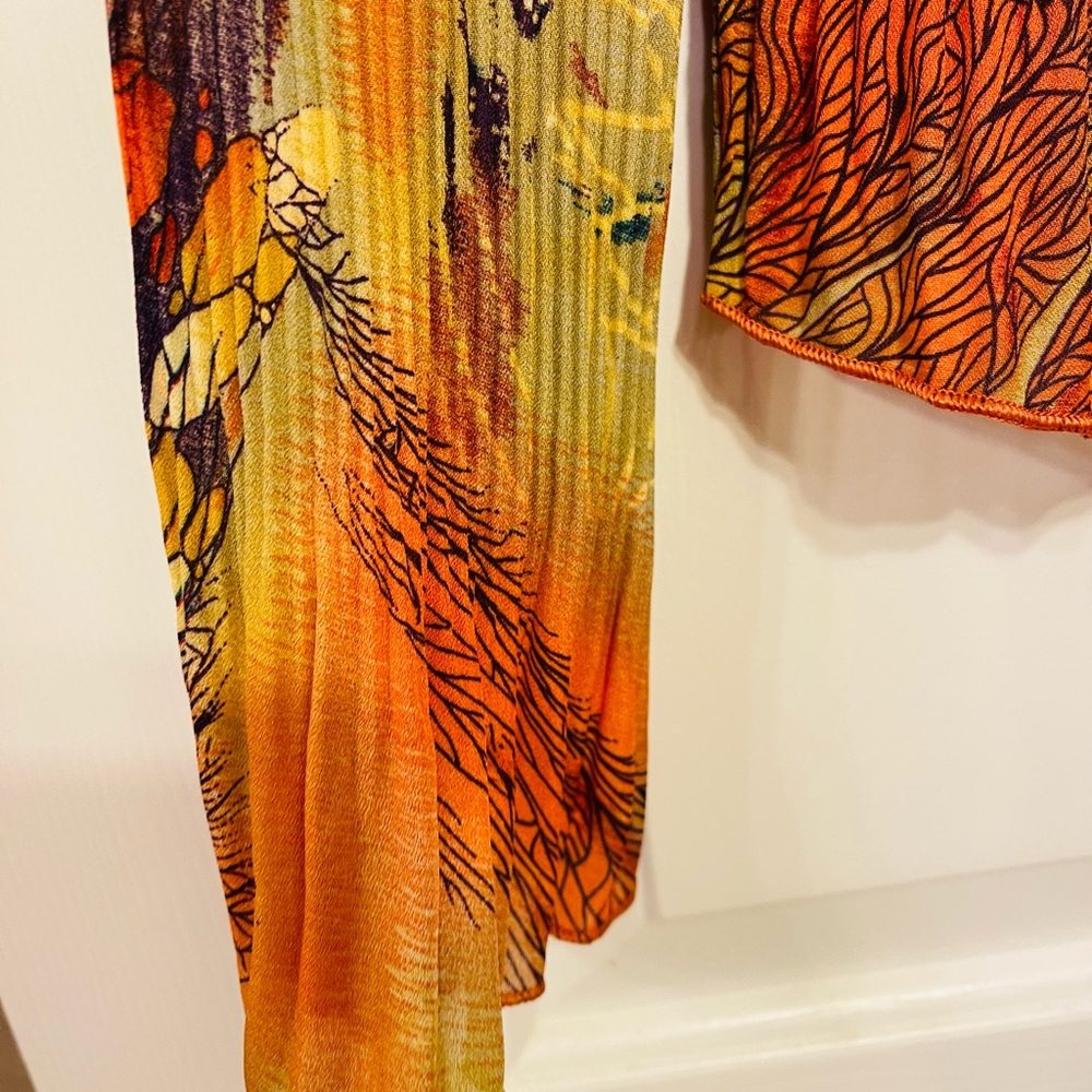 Piano Brown Polyester Button Down Long Sleeve Shi… - image 4